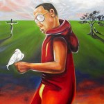"The Dalai Hova" oil on canvas by rEN